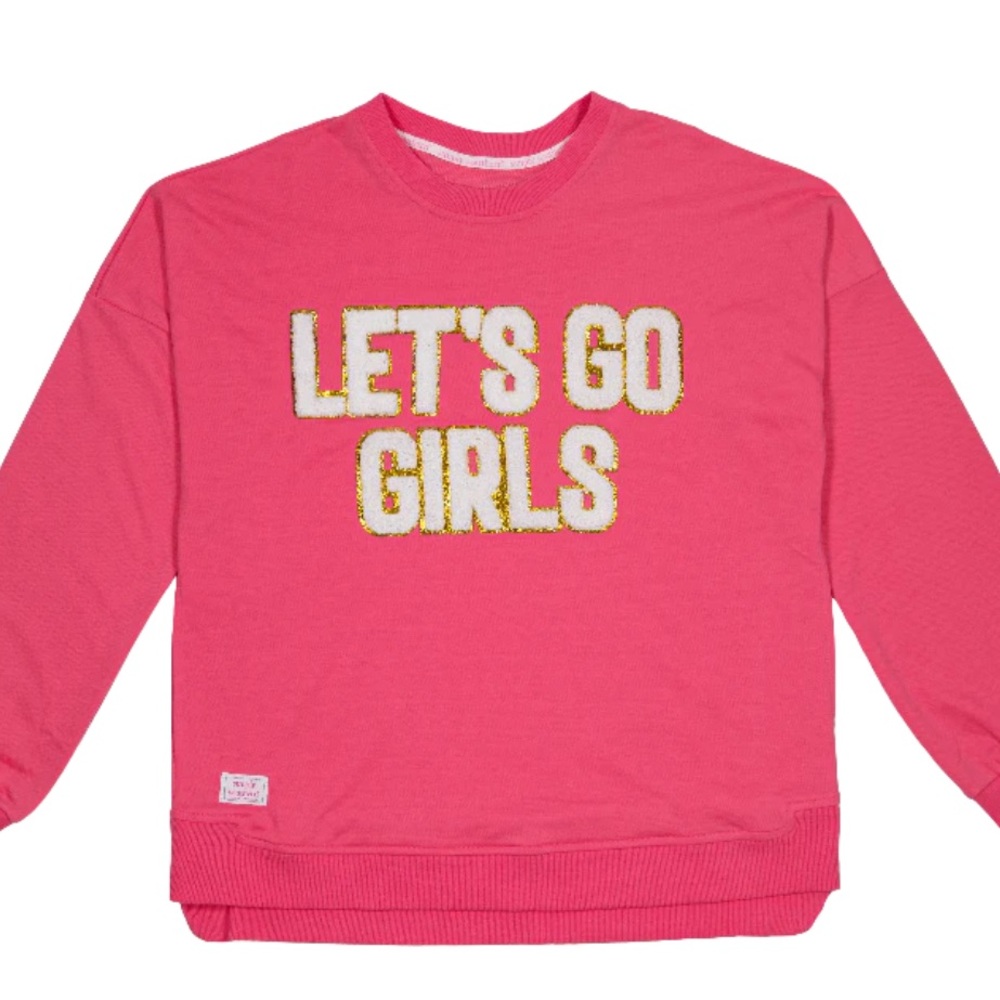 let’s go girls patch pink medium long sleeve